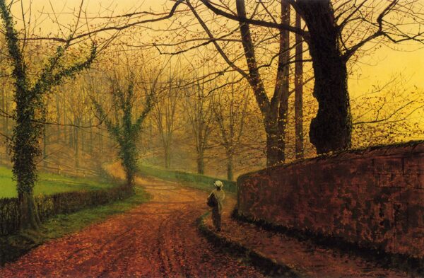 Stapleton Park Near Pontefract by John Atkinson Grimshaw, hand-painted oil painting reproduction
