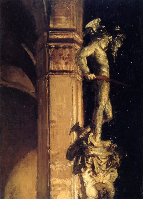 Statue of Perseus by Night by John Singer Sargent, hand-painted oil painting reproduction