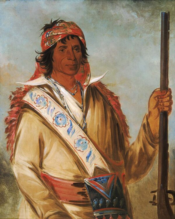 Steeh tcha ko me co, Great King by George Catlin, hand-painted oil painting reproduction