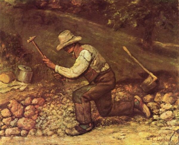 Steinhauer by Gustave Courbet, hand-painted oil painting reproduction