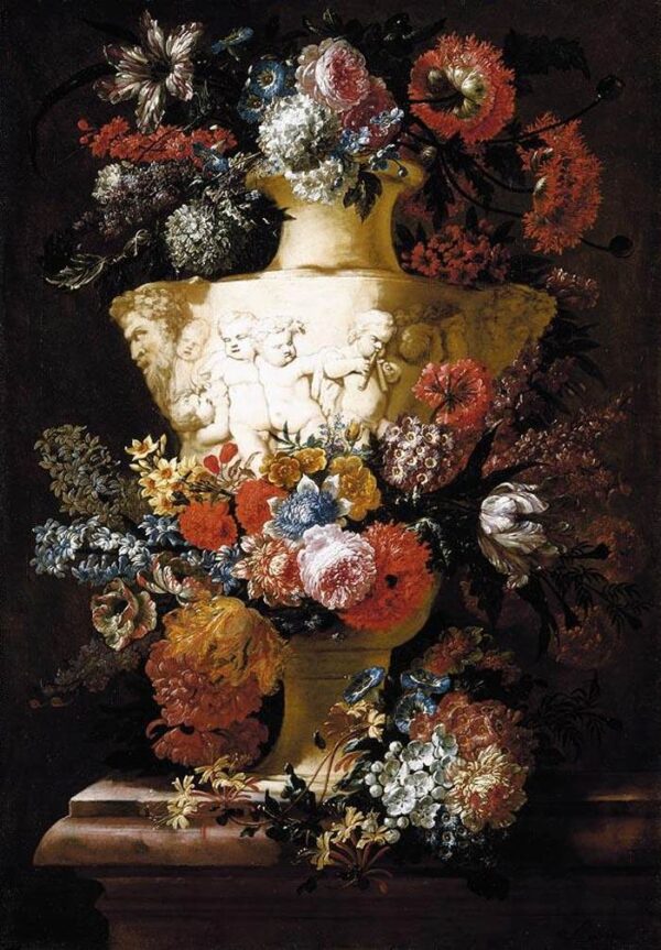 Still-Life of Flowers by Jan-Baptis Bosschaert, hand-painted oil painting reproduction
