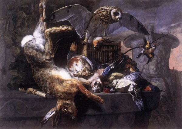 Still-Life with Owl by Pieter Boel, hand-painted oil painting reproduction