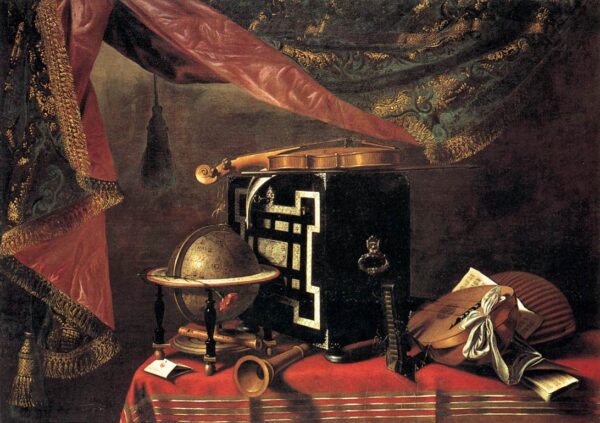 Still-life with Instruments by Evaristo Baschenis, hand-painted oil painting reproduction