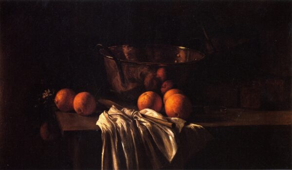 Still Life with Oranges and Marmalade by Fannie Eliza Duvall, hand-painted oil painting reproduction