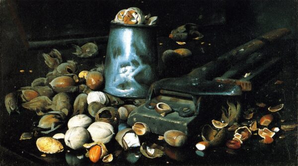 Still Life with Tin Can and Nuts by Joseph Decker, hand-painted oil painting reproduction