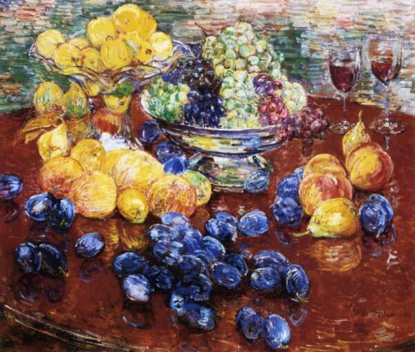 Still Life, Fruits by Frederick Childe Hassam, hand-painted oil painting reproduction