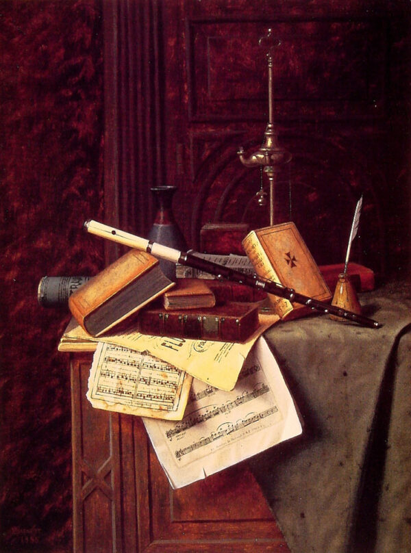 Still Life III by William Michael Harnett, hand-painted oil painting reproduction