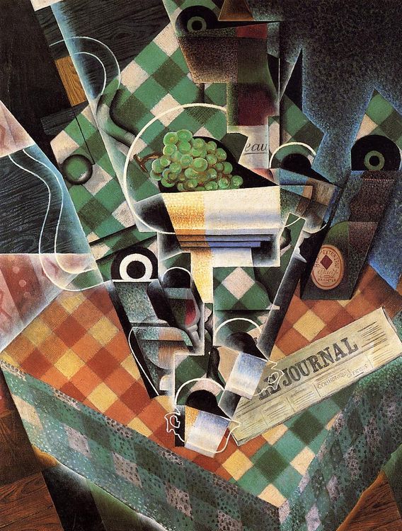 Still Life With Checked Tablecloth by Juan Gris, hand-painted oil reproduction