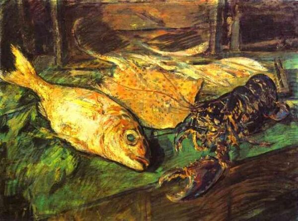 Still Life With Lobster by Konstantin Korovin, hand-painted oil painting reproduction