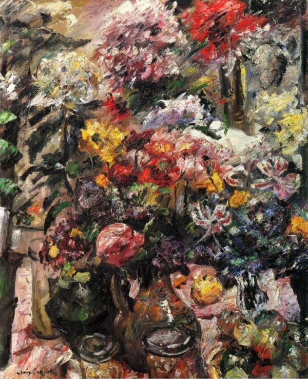 Still Life with Chrysanthemums and Amaryllis by Lovis Corinth, hand-painted oil painting reproduction