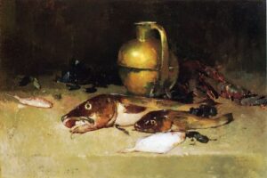 Still Life with Fish by Emil Carlsen, hand-painted oil painting reproduction