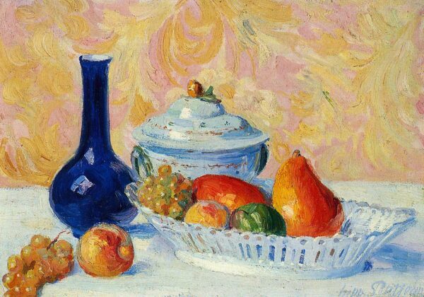 Still Life with Fruit by Hippolyte Petitjean, hand-painted oil painting reproduction