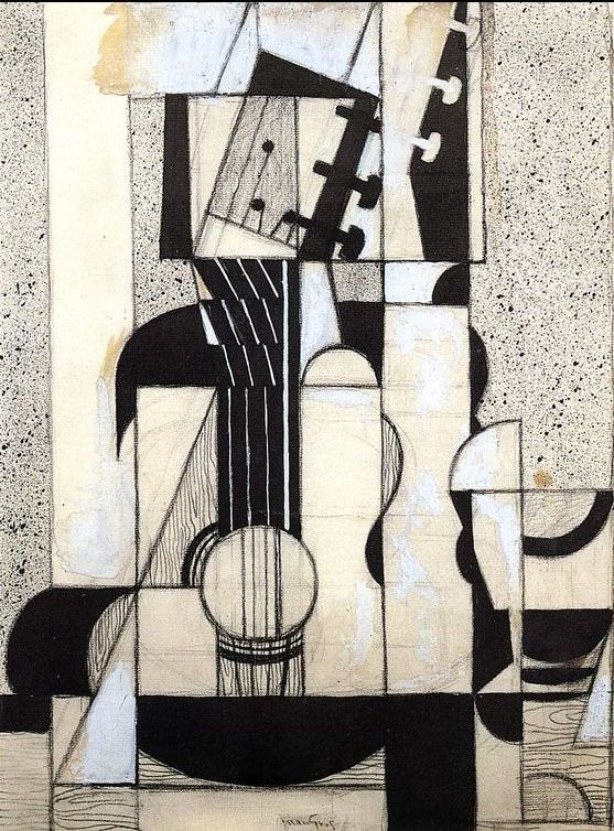 Still Life with Guitar by Juan Gris, hand-painted oil reproduction