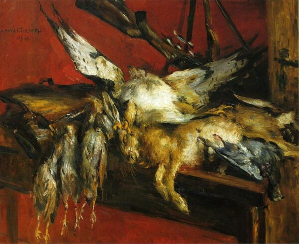 Still Life with Hare and Partridges by Lovis Corinth, hand-painted oil painting reproduction
