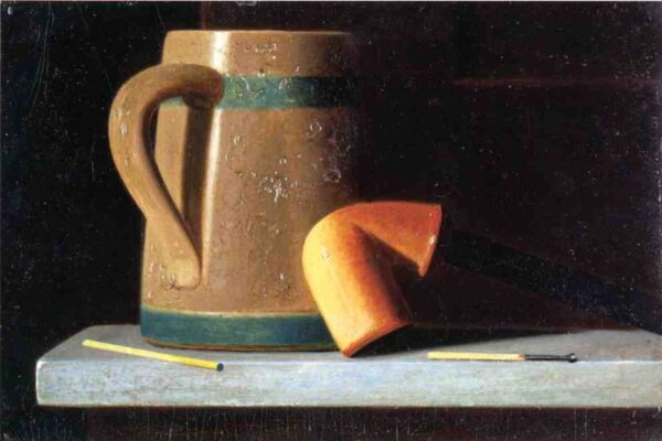 Still Life with Mug and Pipe by John Frederick Peto, hand-painted oil painting reproduction