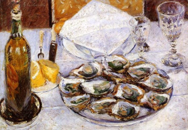 Still Life with Oysters by Gustave Caillebotte, hand-painted oil painting reproduction