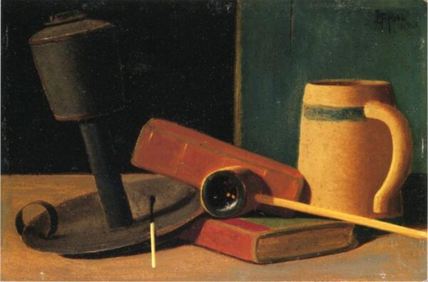 Still Life with Pipe and Mug by John Frederick Peto, hand-painted oil painting reproduction