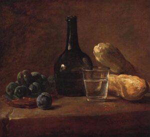 Still Life with Plums 1730 by Jean-Baptiste-Siméon Chardin, hand-painted oil painting reproduction