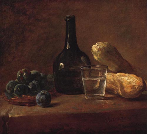Still Life with Plums 1730 by Jean-Baptiste-Siméon Chardin, hand-painted oil reproduction