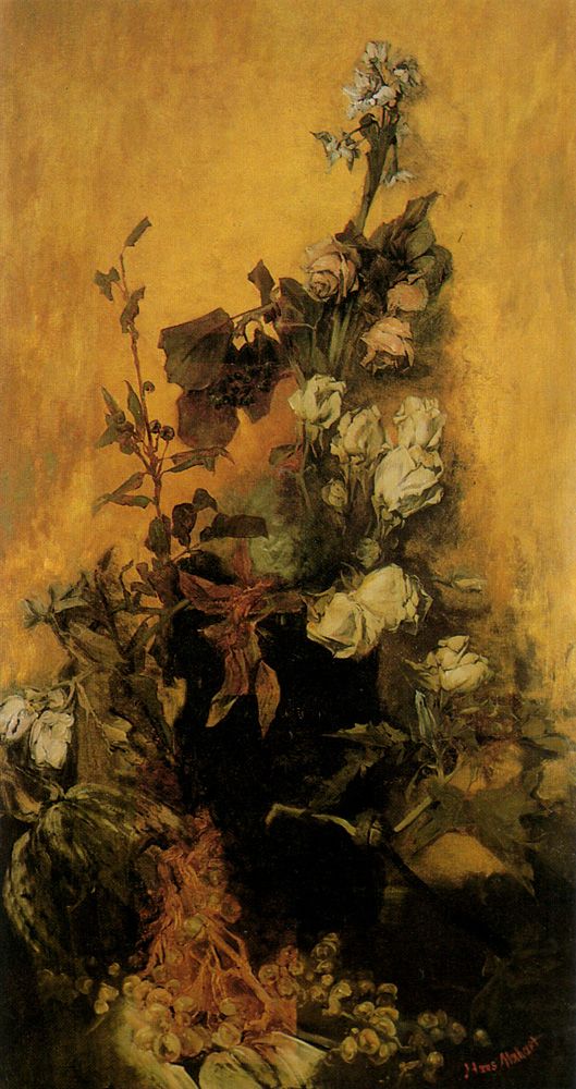 Still Life with Roses by Hans Makart, hand-painted oil reproduction