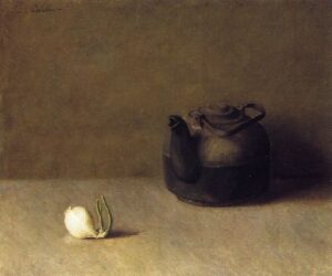 Still Life with Teapot and Onion by Emil Carlsen, hand-painted oil painting reproduction
