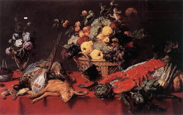 Still Life with a Basket of Fruit by Frans Snyders, hand-painted oil painting reproduction