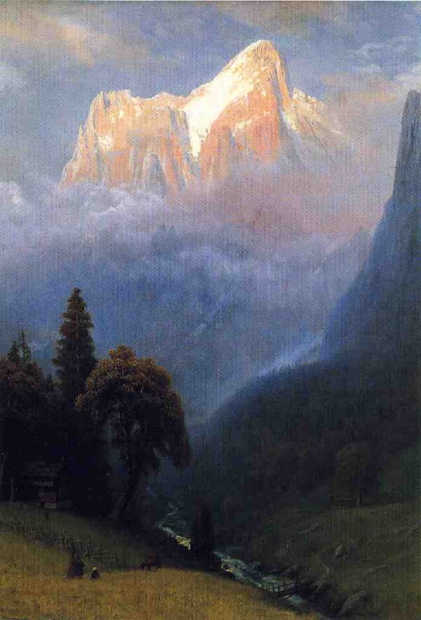 Storm Among the Alps by Albert Bierstadt, hand-painted oil painting reproduction