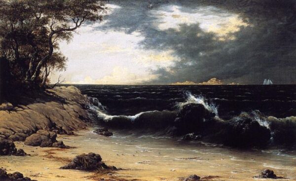 Storm Clouds over the Coast by Martin Johnson Heade, hand-painted oil painting reproduction