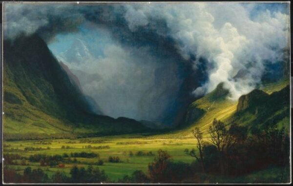Storm In The Mountains by Albert Bierstadt, hand-painted oil painting reproduction