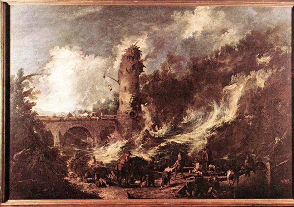 Storm at the Sea by Alessandro Magnasco, hand-painted oil painting reproduction