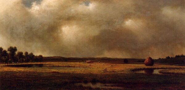 Storm over the Marshes by Martin Johnson Heade, hand-painted oil painting reproduction