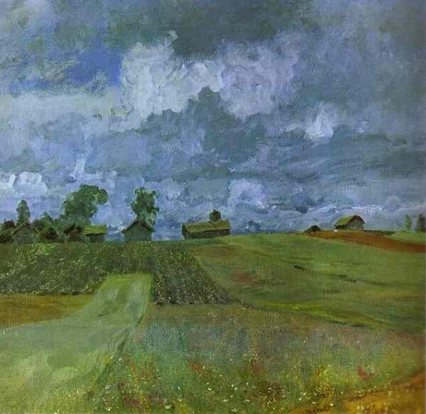 Stormy Day by Isaac Levitan, hand-painted oil painting reproduction