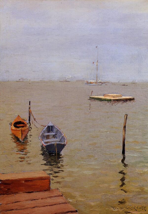 Stormy Day, Bath Beach by William Merritt Chase, hand-painted oil painting reproduction