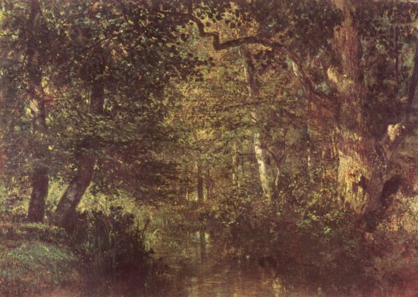 Stream in the Forest by Constant Troyon, hand-painted oil painting reproduction