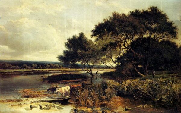 Streatly On Thames by Sidney Richard Percy, hand-painted oil painting reproduction
