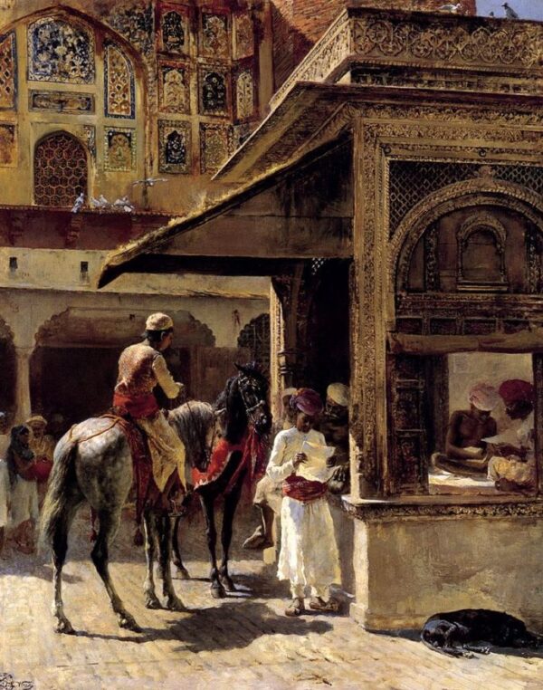 Street Scene In India by Edwin Lord Weeks, hand-painted oil painting reproduction