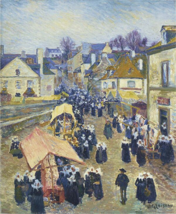 Street at Pont Aven by Gustave Loiseau, hand-painted oil painting reproduction
