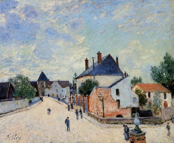 Street in Moret by Alfred Sisley, hand-painted oil painting reproduction