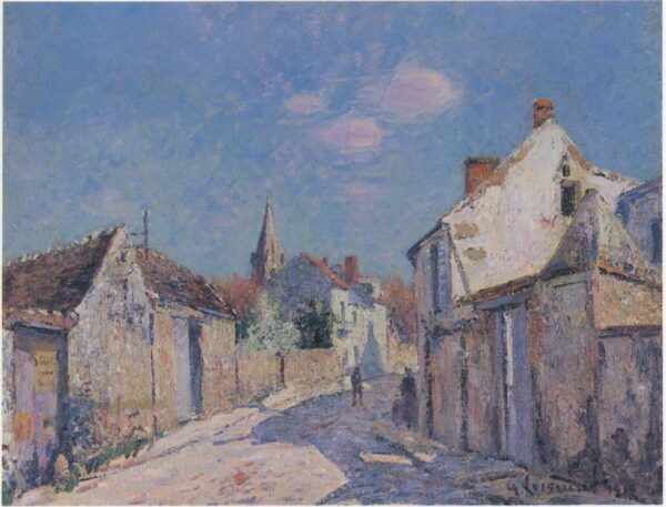 Street in Paris at Ennery by Gustave Loiseau, hand-painted oil painting reproduction
