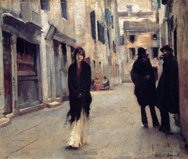 Street in Venice by John Singer Sargent, hand-painted oil painting reproduction
