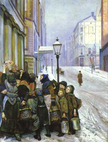 Struggle for Existence by Christian Krohg, hand-painted oil reproduction