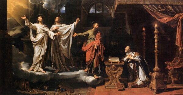 Sts Gervase abd Protase Appearing to St Ambrose by Philippe de Champaigne, hand-painted oil painting reproduction