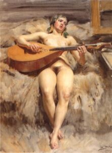 Studio Idyll by Anders Zorn, hand-painted oil painting reproduction