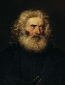 Study of a Head of a Bearded Man by Friedrich von Amerling, hand-painted oil painting reproduction