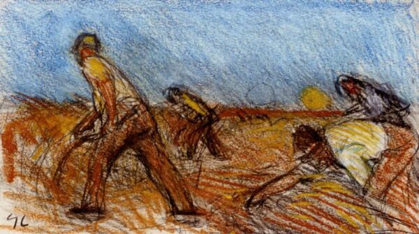 Study For Harvest by George Clausen, hand-painted oil painting reproduction