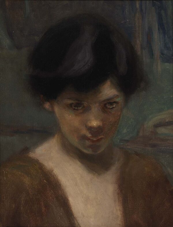 Study Head of a Boy by Alice Pike Barney, hand-painted oil painting reproduction