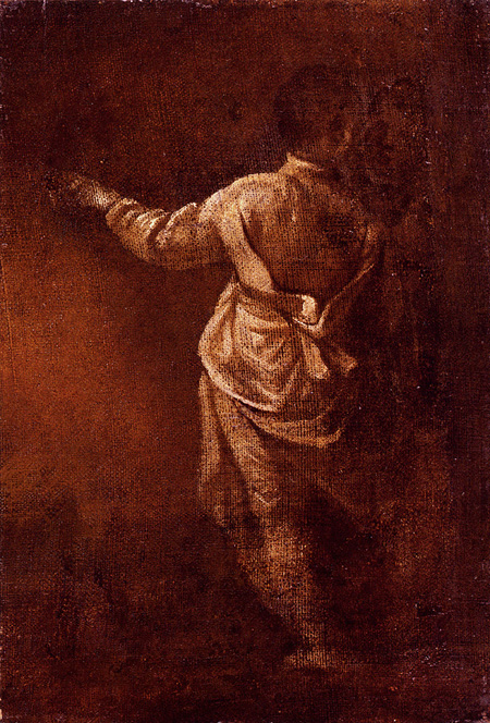 Study Of A Young Boy Seen From Behind by Donato Creti, hand-painted oil reproduction