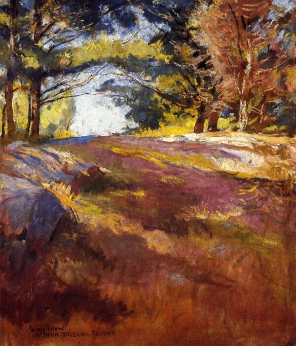 Study for ‘On Bos’n’s Hill by Edmund Tarbell, hand-painted oil painting reproduction