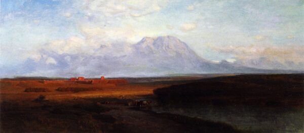 Study for Spanish Peaks Southern Colorado by Samuel Colman, hand-painted oil painting reproduction