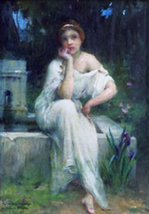 Study for a Meditation by Charles-Amable Lenoir, hand-painted oil painting reproduction